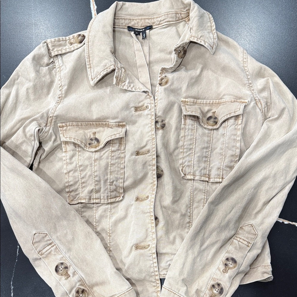 PAIGE Light Tan Utility Jacket